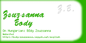 zsuzsanna body business card